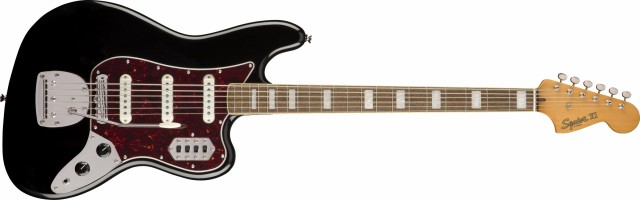 Squier by Fender エレキベース Classic Vibe Bass VI Laurel Fingerboard Black ソフトケース付き フル