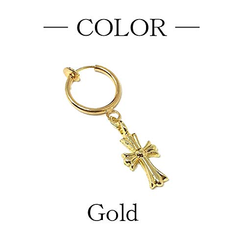 Puente 2COLOR 2個セット クロスイヤリング シルバー ゴールド