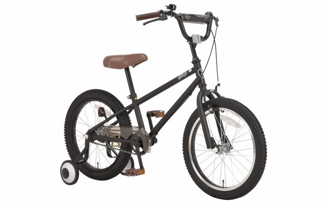 アルテージ 子ども用 自転車 BMX 補助輪 スタンド 両方付属 18インチ AKB-006 マットブラック 46683