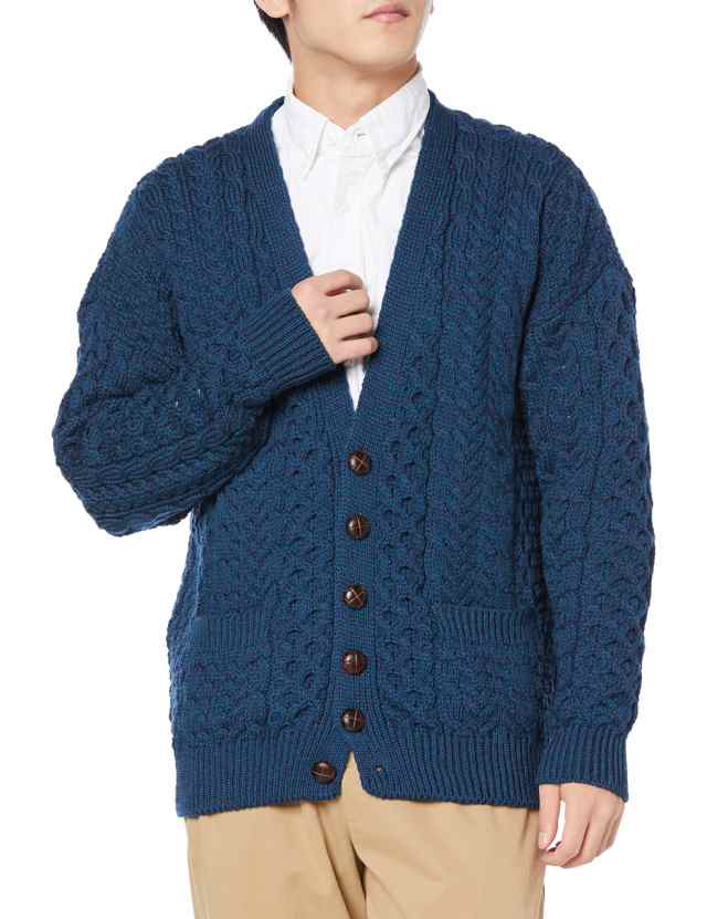 アランウーレンミルズ カーディガン A758 Merino V-neck Cardigan メンズ 303 日本 M (日本サイズM相当)