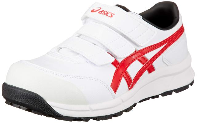 アシックスワーキング 安全靴 作業靴 ウィンジョブ CP301 ホワイト/クラシックレッド 24.0 cm 3E