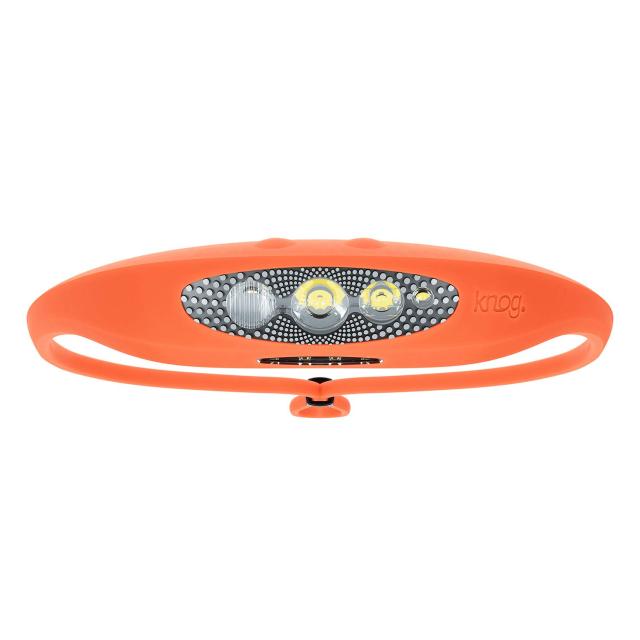 日本 KNOG(ノグ) シリコン製ヘッドライト BILBY 大光量400ルーメン 防水 USB充電式 フルーロオレンジ 30~70cmの通販は