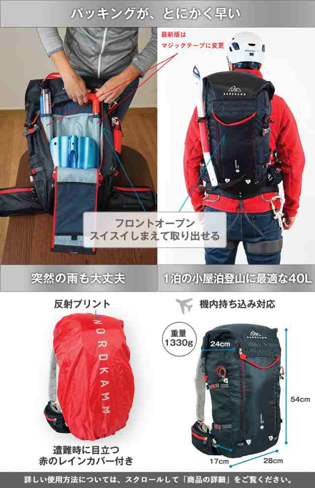 バックパック トップ 40l サイズ 災害