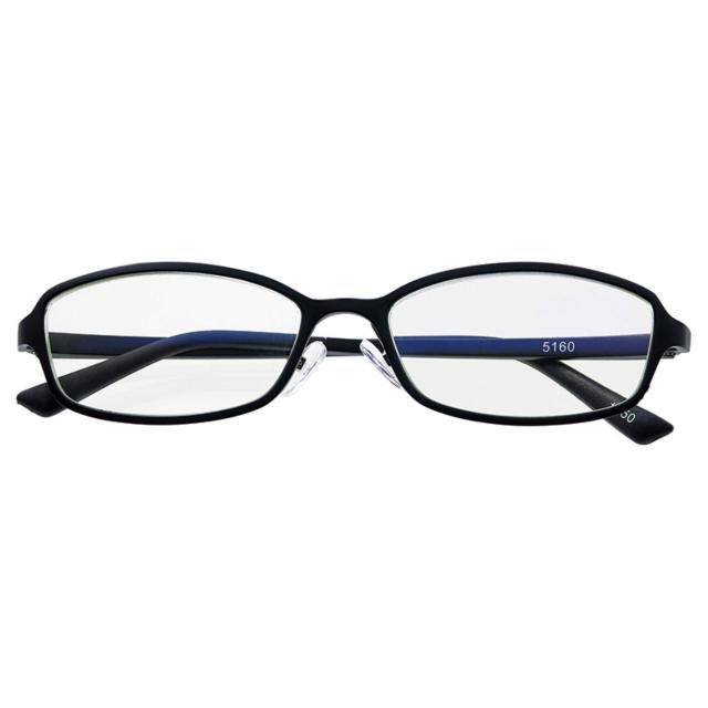 老眼鏡 おしゃれ メンズ レディース リーディンググラス マット ブラック度数 +2.50 (ブルーライトカット、軽量14g、疲れにくいTR90フレーム、ずれない 鼻パット)516025の通販は