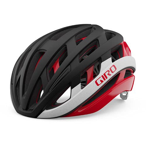 日本 GIRO(ジロ) 自転車 大人用 ヘルメット HELIOS SPHERICAL アジアンフィット Mサイズ(55-59cm) マットブラック×レッド 日本人の頭に