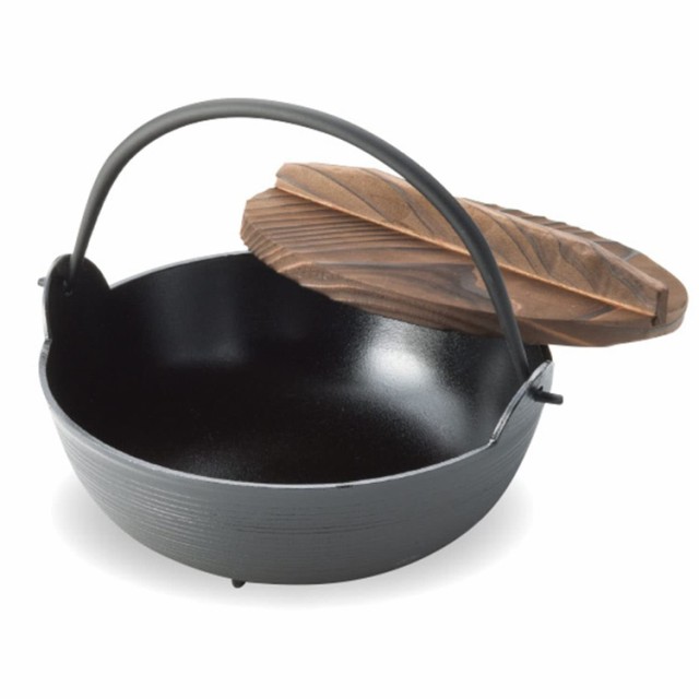 砺波商店 いろり鍋 27cm 黒 4? アルミ製 日本製 アウトドア キャンプ 直火OK 塗りなおし可能の通販は