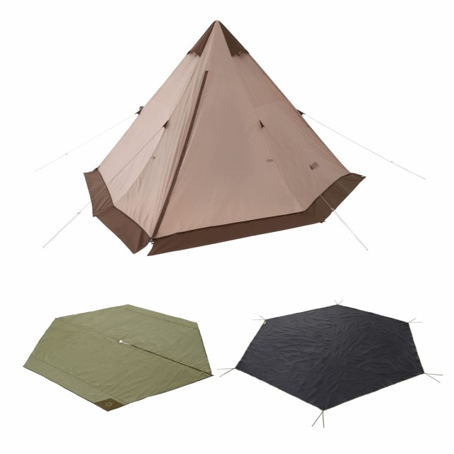 ロゴス(LOGOS) Tradcanvas VポールTepee400セット-BB 71208009 ベージュ テント(約)幅455×全長400×高さ230cm