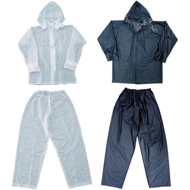 TRUSCO(トラスコ) レインスーツ Lサイズ クリア TRW90L × 30着 ケース販売