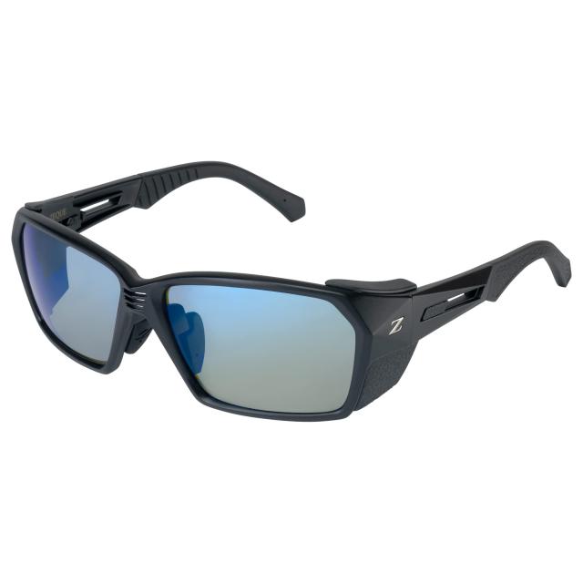 Zeque(ゼクー) 偏光サングラス LOOF(ルーフ) F-2040 マットブラック TRUEVIEW SPORTS/ BLUE MIRROR