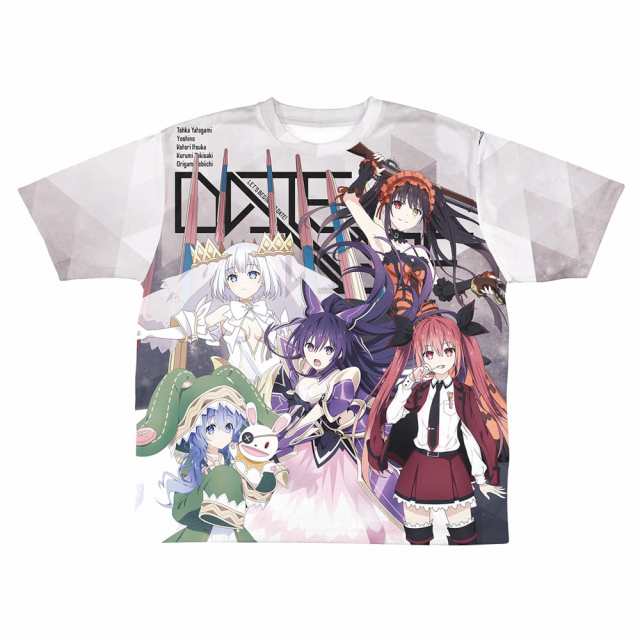 二次元コスパ デート・ア・ライブIVヒロイン集合 両面フルグラフィックTシャツ Sサイズ ポリエステル製の通販は