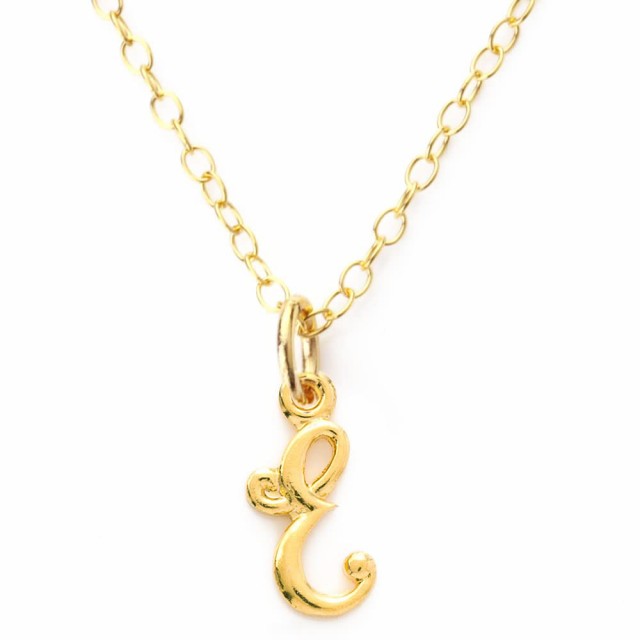 アクセサリー ソルト E イニシャル ネックレス K14GF ゴールド フィルド チェーン 金属アレルギー対応 アルファベット レディース
