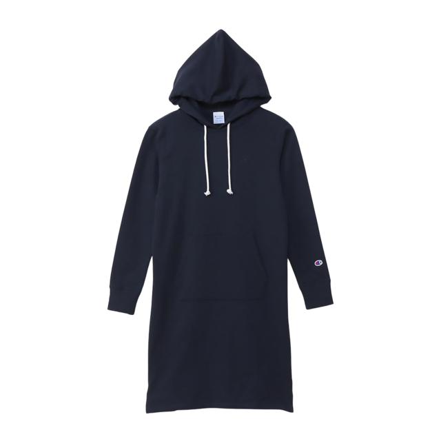 チャンピオン パーカー 長袖 COTTON USA ワンポイントロゴ フーデッドスウェットシャツ ウィメンズベーシック CW-Y109 ネイビー L