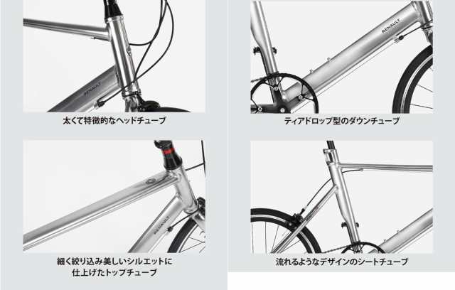 RENAULT(ルノー) MINIVELO9(AL-MV209) シルバー 20インチ(451ホイール) 軽量アルミフレーム ミニベロ SHIMANO  SORA9段変速 9.4kg 61523-0999