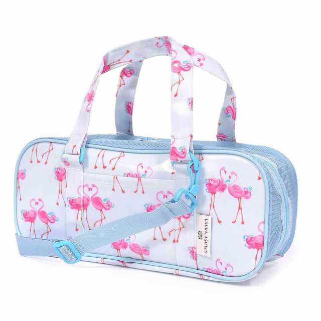 LAURA ASHLEY 絵の具セット 女の子 かわいい メッシュ 画材セット ショルダーベルト付き 水彩 絵の具入り Pretty Flamingo N2125310