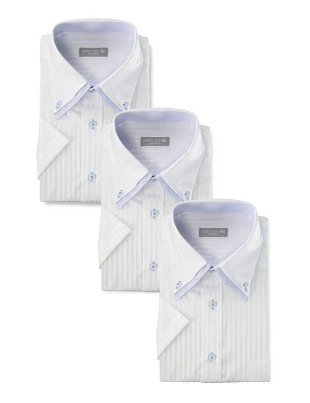 最新最全の ドレスコード101 ワイシャツ 半袖 3枚セット Yシャツ 形態安定 3 服＆ファッション小物