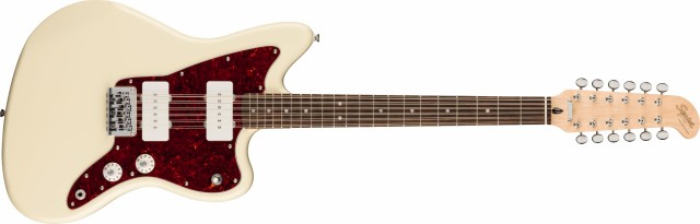 Squier by Fender スクワイヤー エレキギター Paranormal Jazzmaster? XII, Laurel Fingerboard, Tortoiseshell Pickguard, Olympic White ソフトケース付きの通販は