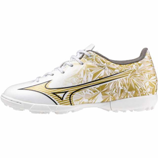 ミズノ サッカーシューズ MIZUNO α ミズノアルファ SELECT Jr AS フットボール 部活 軽量 キッズ ホワイト/ゴールド 23.5 cm 2Eの通販は
