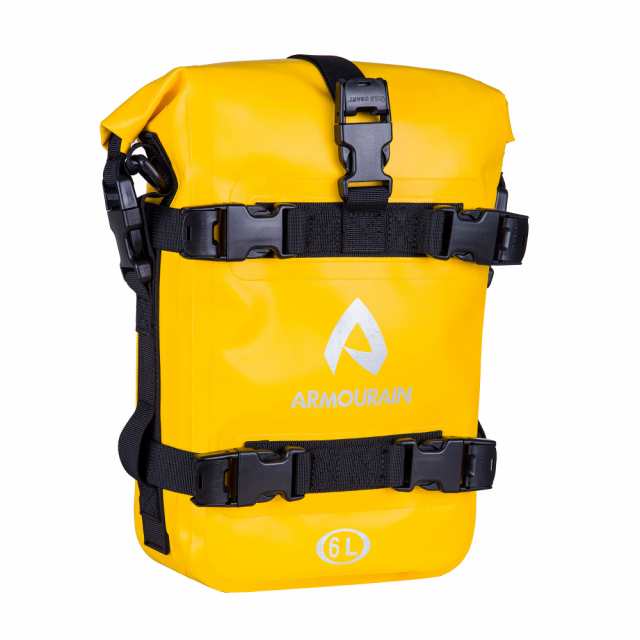 ARMOURAIN エンジンガードバッグ 防水 6L バイク サイドバックショルダーストラップ付きサイドバッグ バイク用ライディングツール アクセサリー (PVC イエロー)の通販は