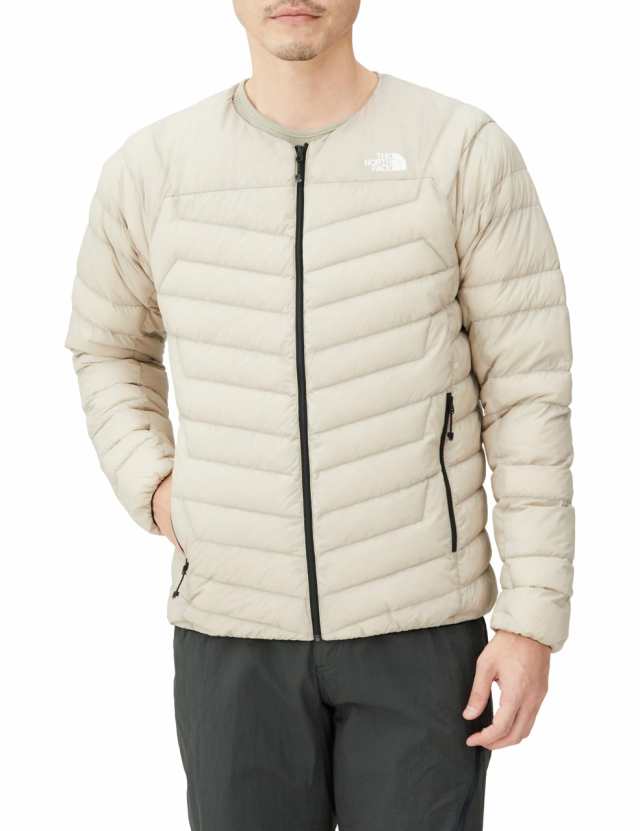 ザノースフェイス サンダーラウンドネックジャケット メンズ 撥水 光電子 防寒 保温 FW23 サンドトープ L
