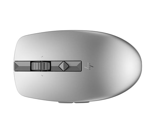HP ワイヤレスマウス 無線 マウス HP 710 リチャージャブル ワイヤレス 静音 マウス Bluetooth Windows Mac ChromeOS 3台接続対応 USB-C充電式 切替式高速スクロールホイール(シルバー)の通販は