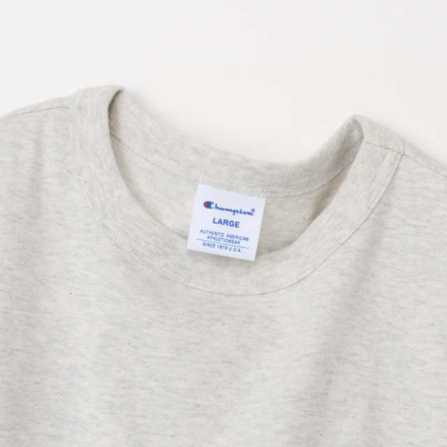 チャンピオン ロングTシャツ 長袖 丸首 綿100% 刺繍 ワン