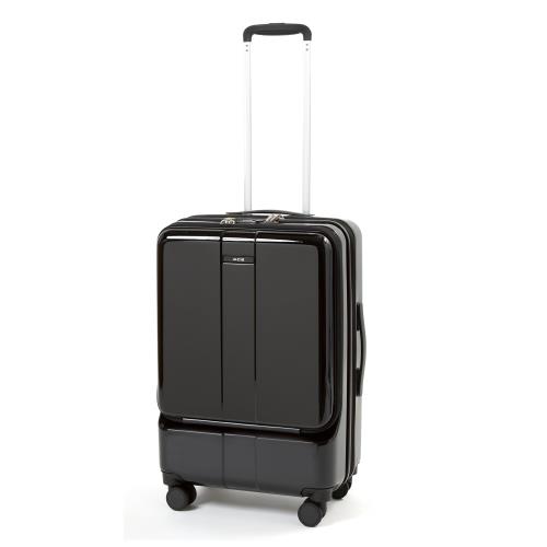 エース スーツケース キャリーケース キャリーバッグ mサイズ 3泊4日 4泊5日 46L/57L(拡張時) フロントポケット 15.6inch PC収納 キャスターストッパー 容量拡張機能 双輪キャスター 4kg フォールズ No.06906