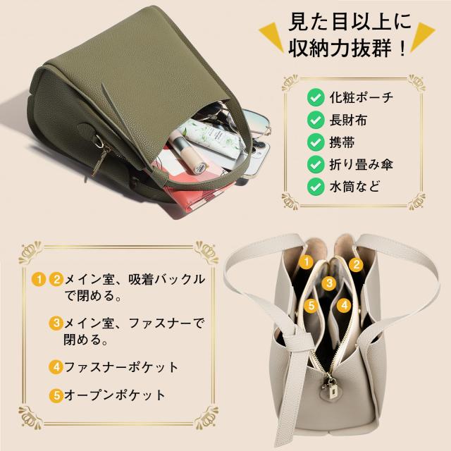 Kyoei-Tech ハンドバッグ レディース 高級本革 ショルダーバッグ
