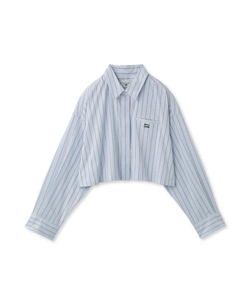 フレイ アイディー Pierre Cardin 短丈肥沃デザインオーバーシャツ FWFB241809 レディース STRIPE