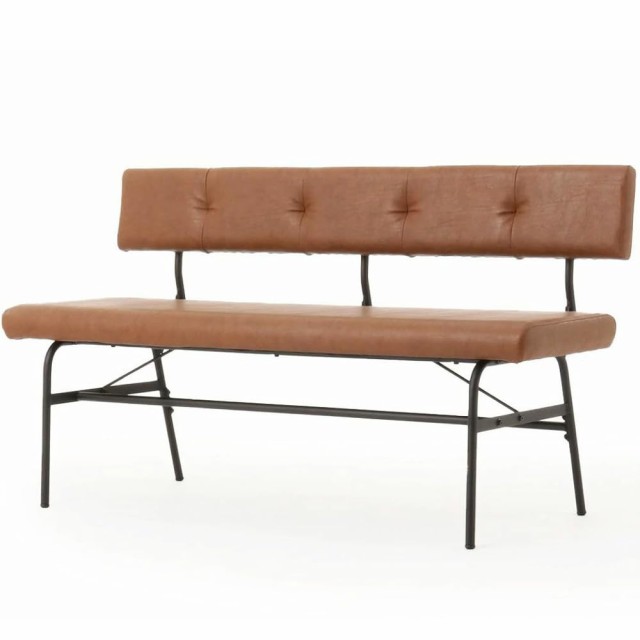 JOURNAL STANDARD FURNITURE PAXTON LD BENCH PVC ダイニングベンチ 背もたれ 3人掛け カフェ風テイストのおしゃれベンチ