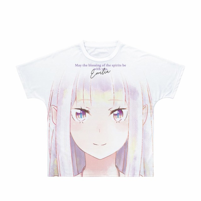 Re ゼロから始める異世界生活 エミリア Ani Art aqua label フルグラフィックTシャツ ユニセックス XXLサイズ