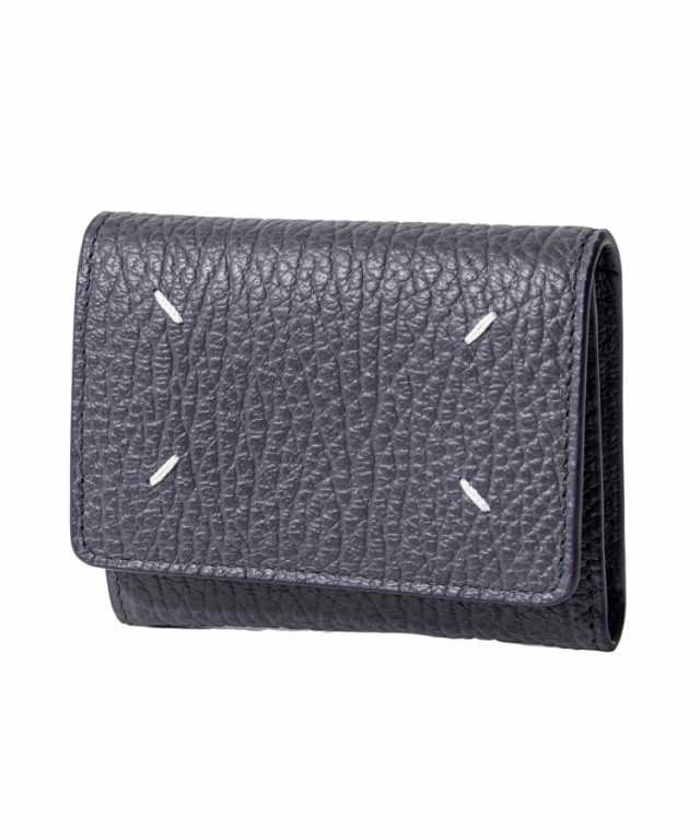 メゾンマルジェラ 三つ折り財布 SA3UI0010P4455 WALLET CLIP 3 WITH ZIP PEWTER