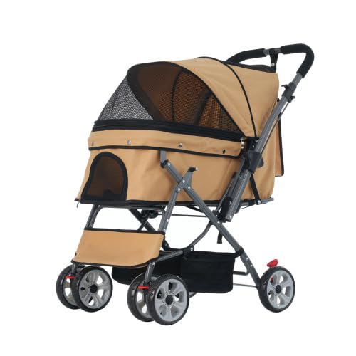 BTM ペットカート 対面式 折りたたみ 多頭 中型犬 小型犬 猫 3way 軽量 組立簡単 工具不要 介護用 ドッグカート ペットバギー 犬 猫 動物 ペット用品