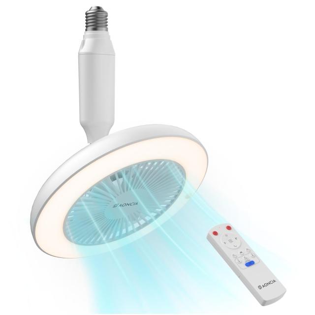 AONCIA シーリングファンライト 人感センサー E26モデル LEDミニライト UV付き マイナスイオン機能 サーキュレーター 空気循環進化した2.4Gリモコン・全方位向け操作無