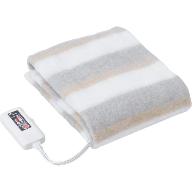 山善 電気毛布 敷き 電気敷毛布 140×80cm シングル 洗える タイマー付き 省エネ 抗菌 防臭 ダニ対策機能 室温センサー YMS-PTS41