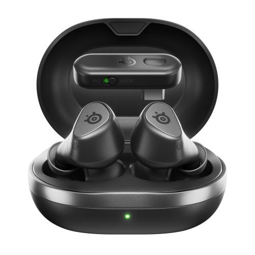 SteelSeries ゲーミングイヤホン ワイヤレス Arctis GameBuds X ANCノイズキャンセリング PC/PS 5/4/Switch/スマートフォン対応 IP55防塵防水 Bluetooth 5.3 2.4GHz Hi-Fiオーディオ 100以上のEQ 耳にフィットする設計 40時間連続再生 Qi対応 急速充電 ブラック 61681の通販は