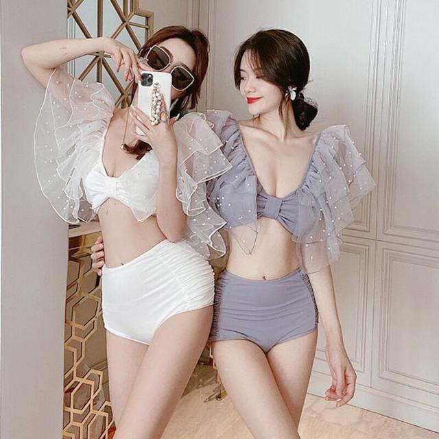 水着 ビキニ 水着ビキニ 2点セット 韓国 セクシー マイクロビキニ リゾート ビーチ ホワイト グレーの通販はau Pay マーケット Viento ヴィエント