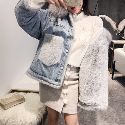 デニムジャケット 裏起毛 ファー レディース 裏ボア ボア デニム