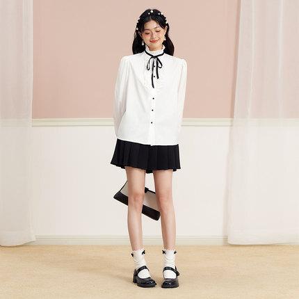 ブラウス リボン フリル 長袖 レディース 量産型 ロリータ ガーリー