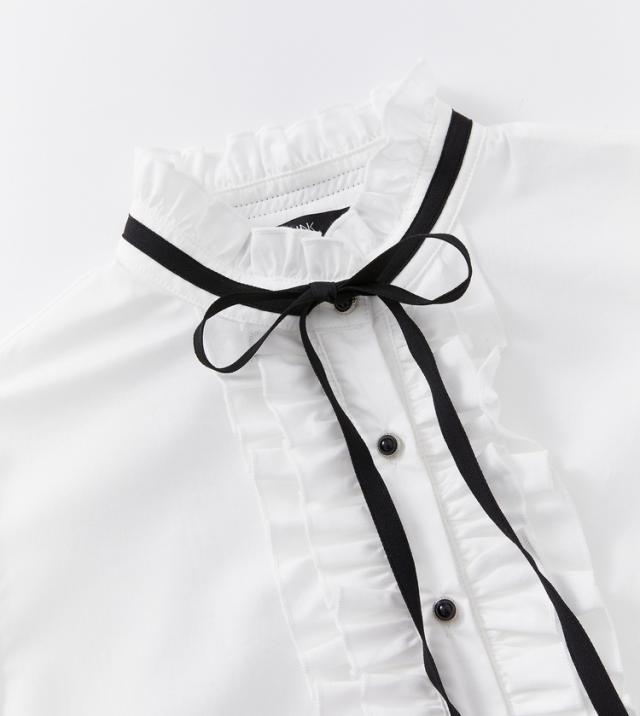 ブラウス リボン フリル 長袖 レディース 量産型 ロリータ ガーリー