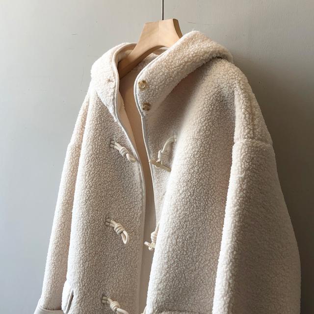 アウター ボア ダッフル コート 2色 もこもこ ふわふわ レディース