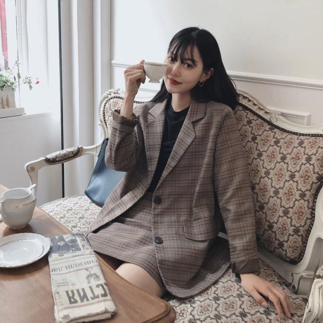 チェック柄スカートスーツ セットアップ レディース スーツ ジャケット