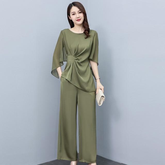 シフォンパンツドレス セットアップ レディース パンツセットアップ