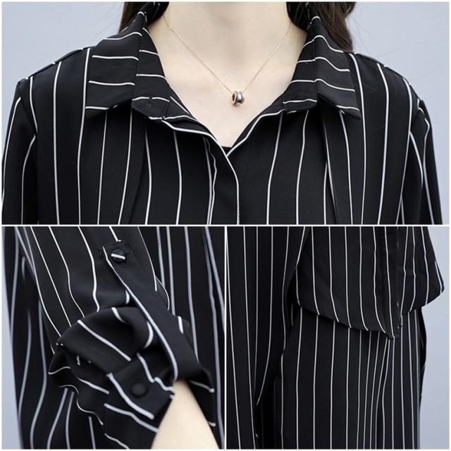 ストライプシフォンパンツスーツ セットアップ レディース ツーピース