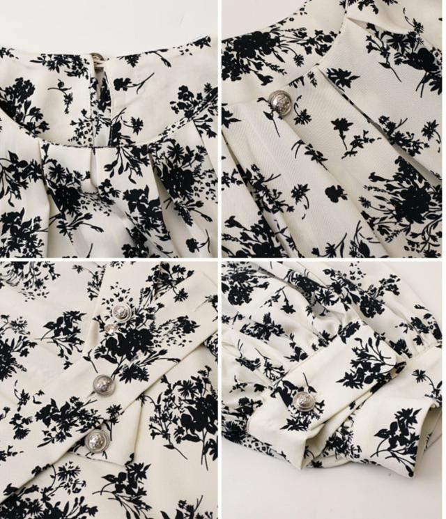 ワンピース レディース 花柄ワンピース フレアワンピース ミディ