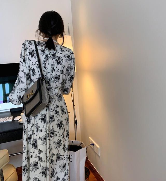 ワンピース レディース 花柄ワンピース フレアワンピース ミディ