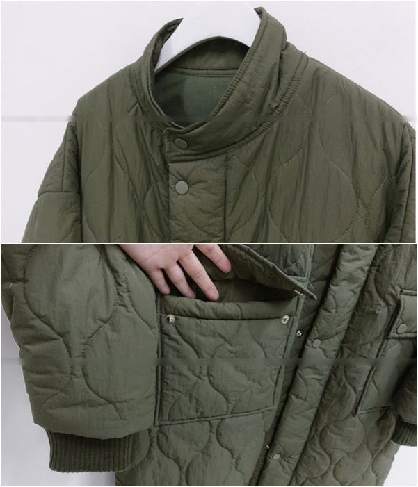 ロングコート レディース アウター コート S M L XL アーミーグリーン