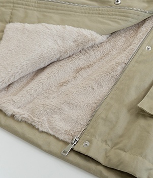 アウター ジャケット 裏ボア ファー もこもこ ふわふわ フード付き