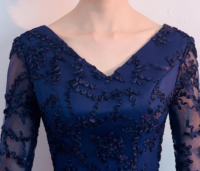 ワンピース ドレス 3色 フィッシュテール 総レース レディース ロング