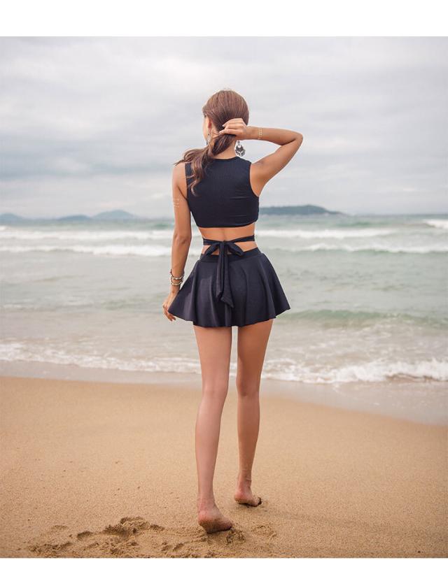 水着 ビキニ 4色 クロスデザイン レディース 上品 エレガント ハイ