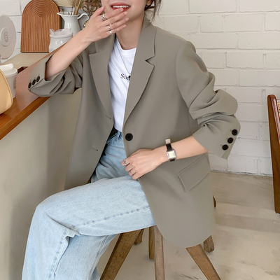 アウター テーラード ジャケット ロング丈 レディース 長袖 コート きれいめ 上品 エレガント 高級感 ロング ビッグ 大きめ 無地 グレー 灰色 アッシュ くすみカラー シンプル 春 秋 冬 カジュアル ОL 通勤 20代 30代 40代 50代 着回し お洒落 オシャレ クール かっこいい